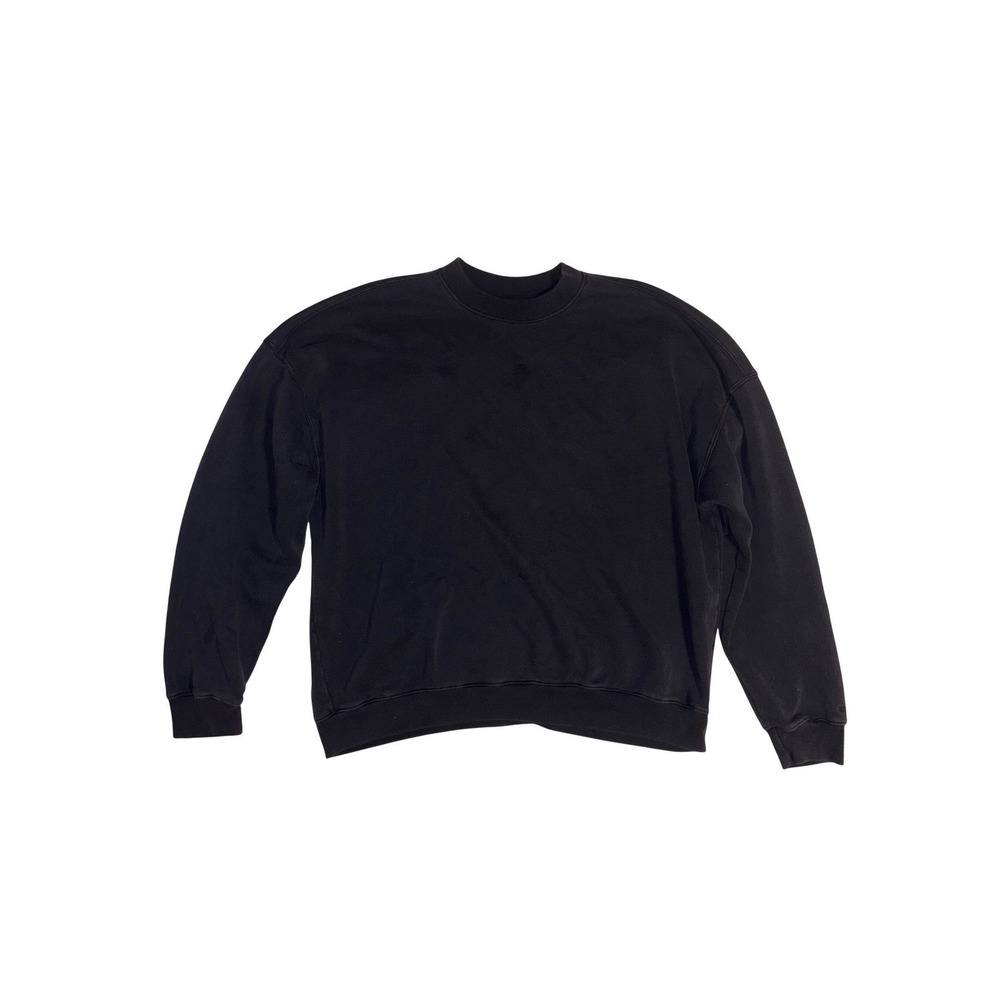 HOLLISTER‎ Sweatshirt Mens XXL Black Boxy Fit Fleece Lined Crewneck Pullover